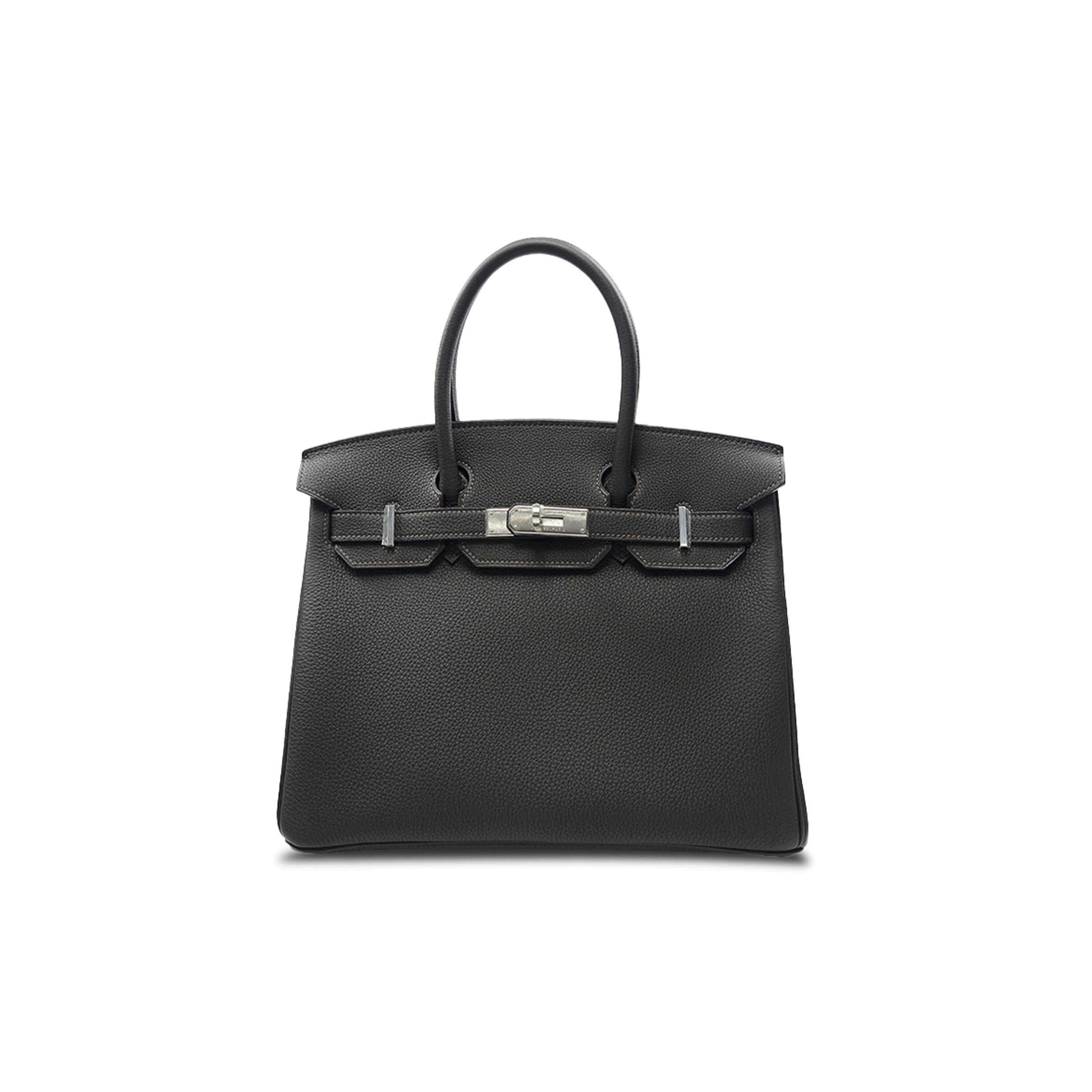 HERMES MASTER BIRKIN 35 EPSOM LEATHER BLACK BAG SILVER BUCKLE BAG BK303STGSS (35*28*18cm)